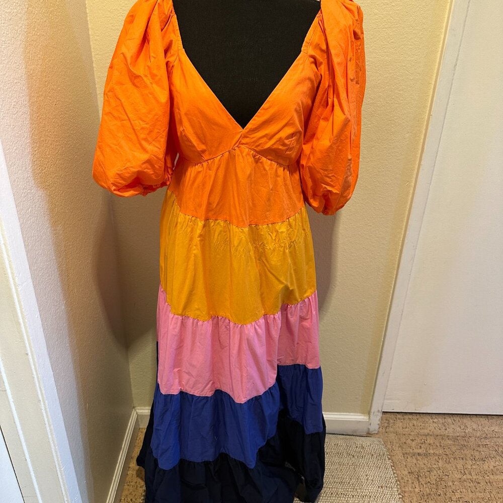 Farm Rio Colorblock Dress Size S - Picture 5 of 5